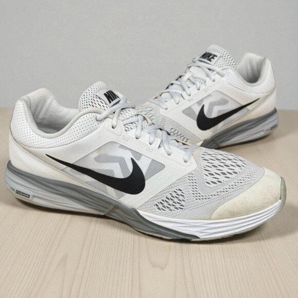 Nike Other - Nike Tri Fusion Run #749170-100 White/Grey/Black Men’s Running Shoes Size 12